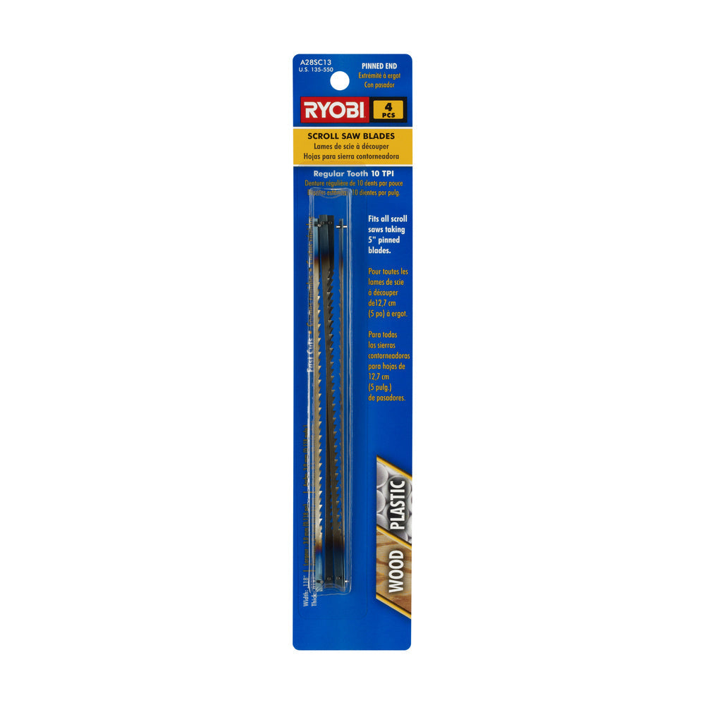 (4PC.) Tooth Per Inch Scroll Saw Pinned Blades(10-Pack)