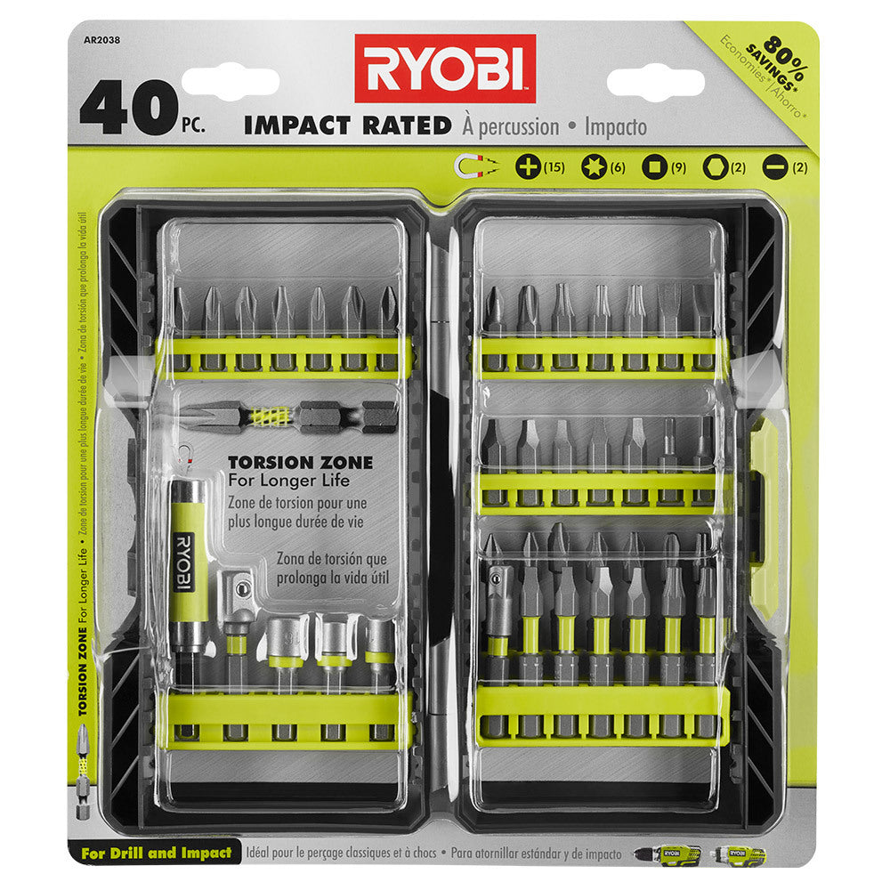 RYOBI 40PC Impact Driving Kit