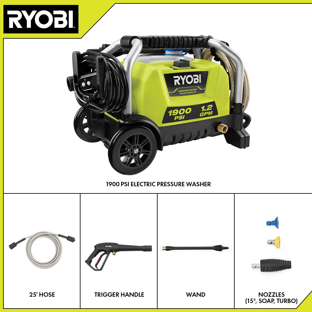1900 PSI 1.2 GPM Electric Pressure Washer