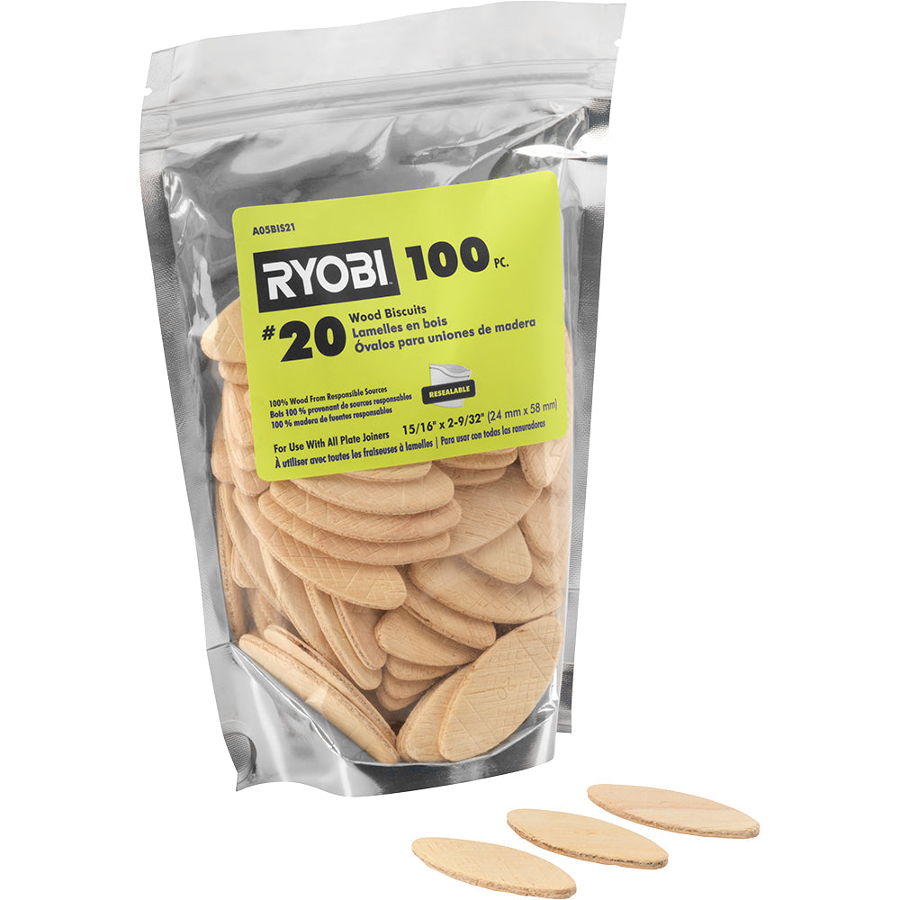 100 PC. #20 Wood Biscuits