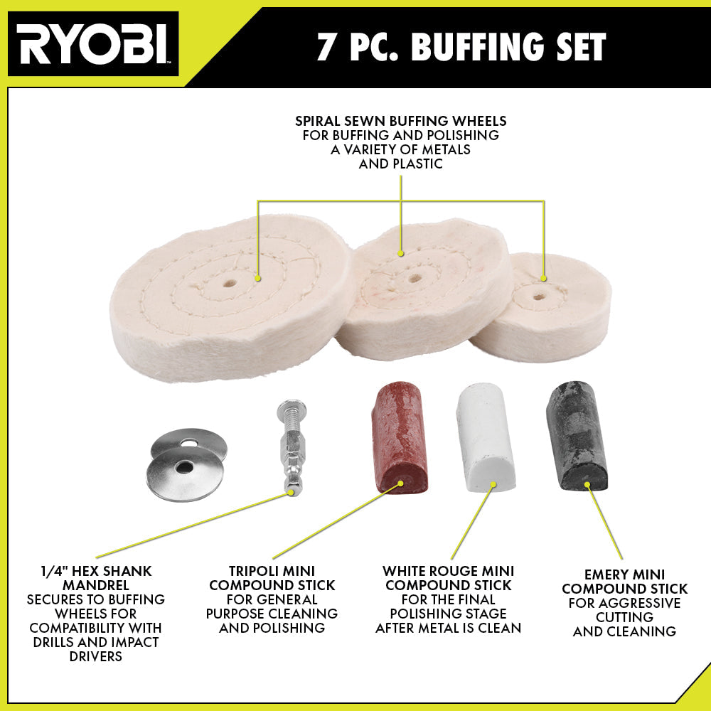 7 PC. Buffing Set