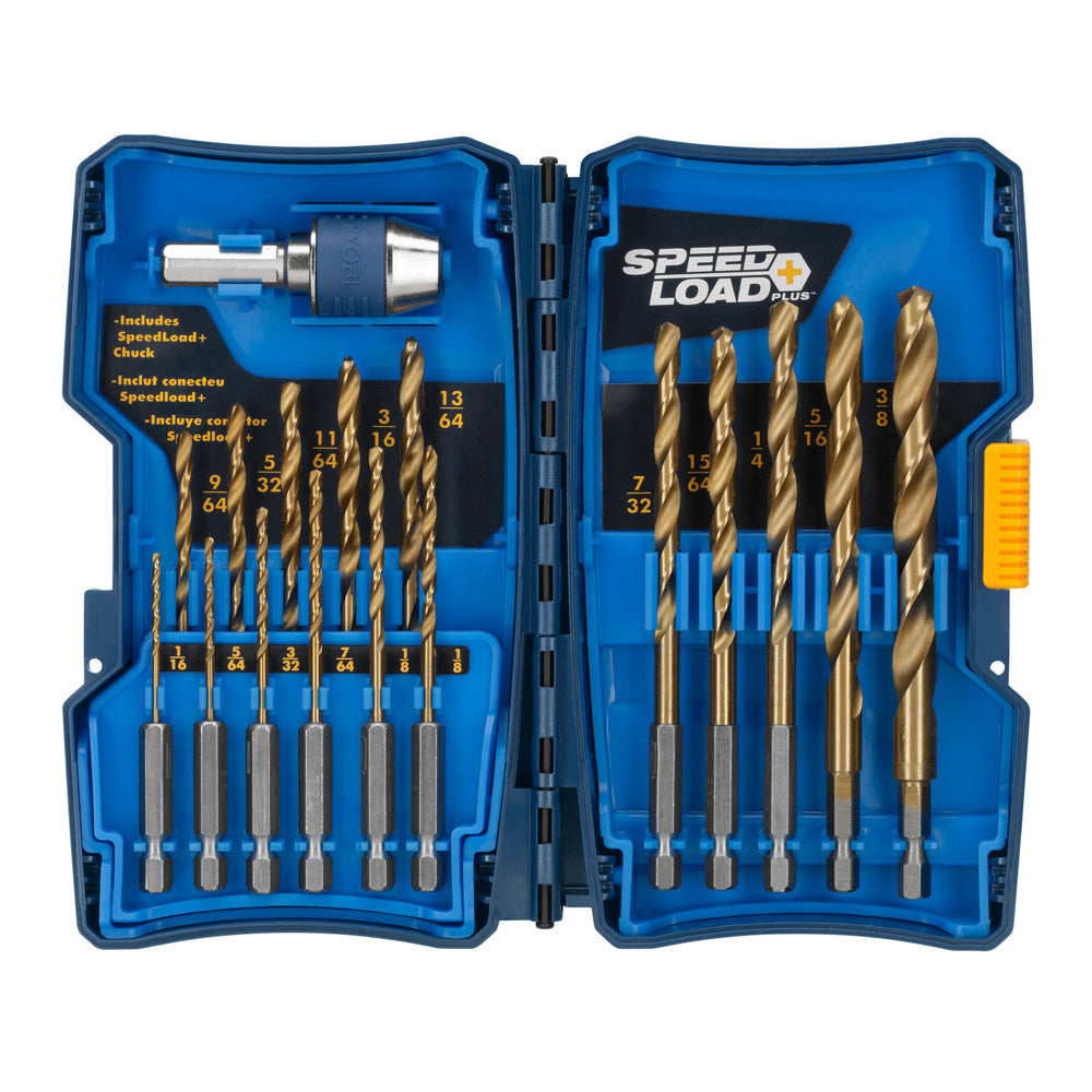 17 PC. Titanium Drill Bit Set