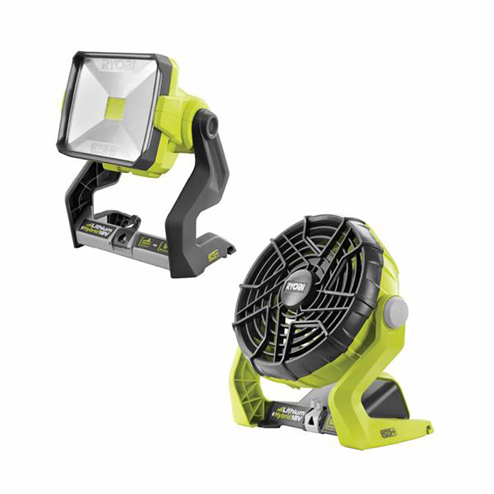 18V ONE+ Hybrid 20W LED Work Light & Hybrid Fan
