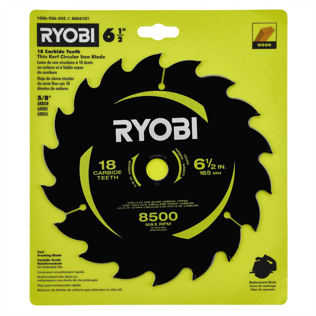 6-1/2" 18 Carbide Teeth Thin Kerf Circular Saw Blade