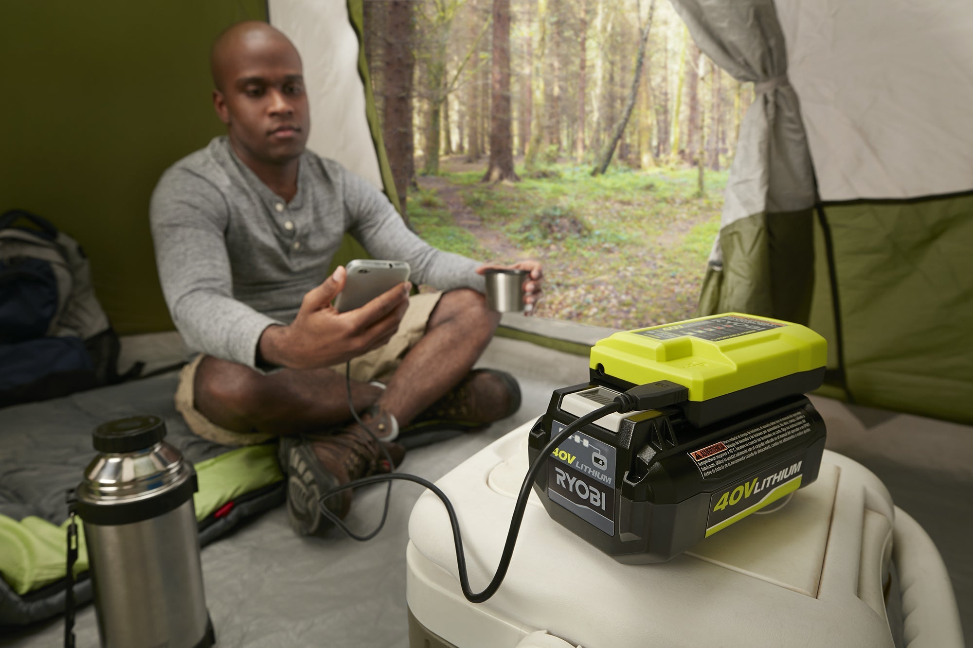 40V Charger with USB Port