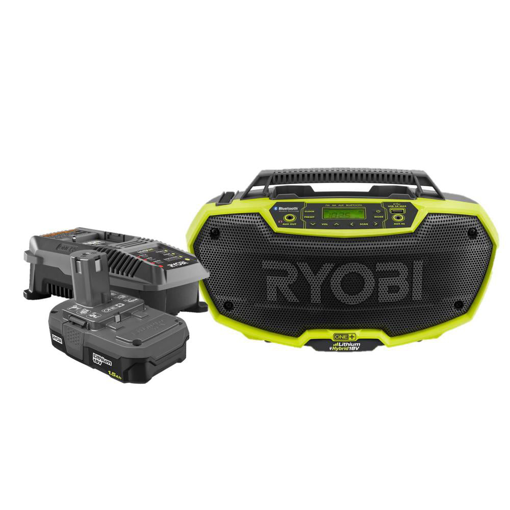 18V ONE+ Hybrid Stereo with BLUETOOTH Technology with 1.5 Ah Compact Battery and Charger