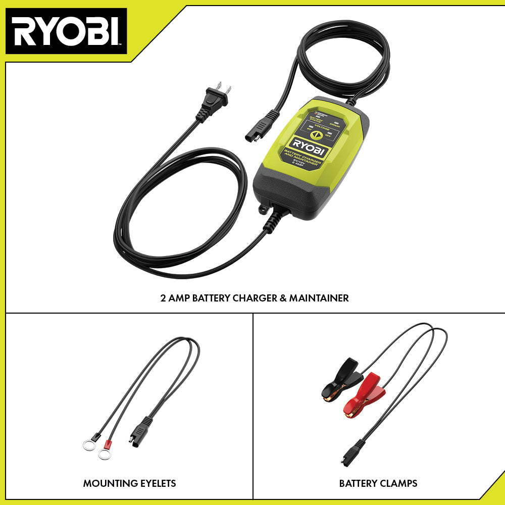 6V/12V 2 Amp Battery Charger & Maintainer