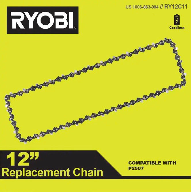 12" .043 Gauge Replacement Chainsaw Chain, 64 Links