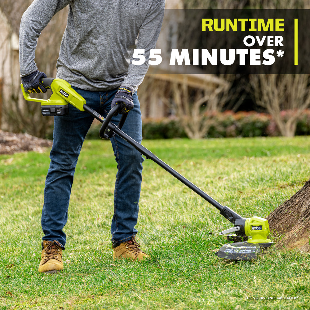 18V ONE+ 13" Cordless Battery String Trimmer/ Lawn Edger with 4.0 Ah Battery and Charger