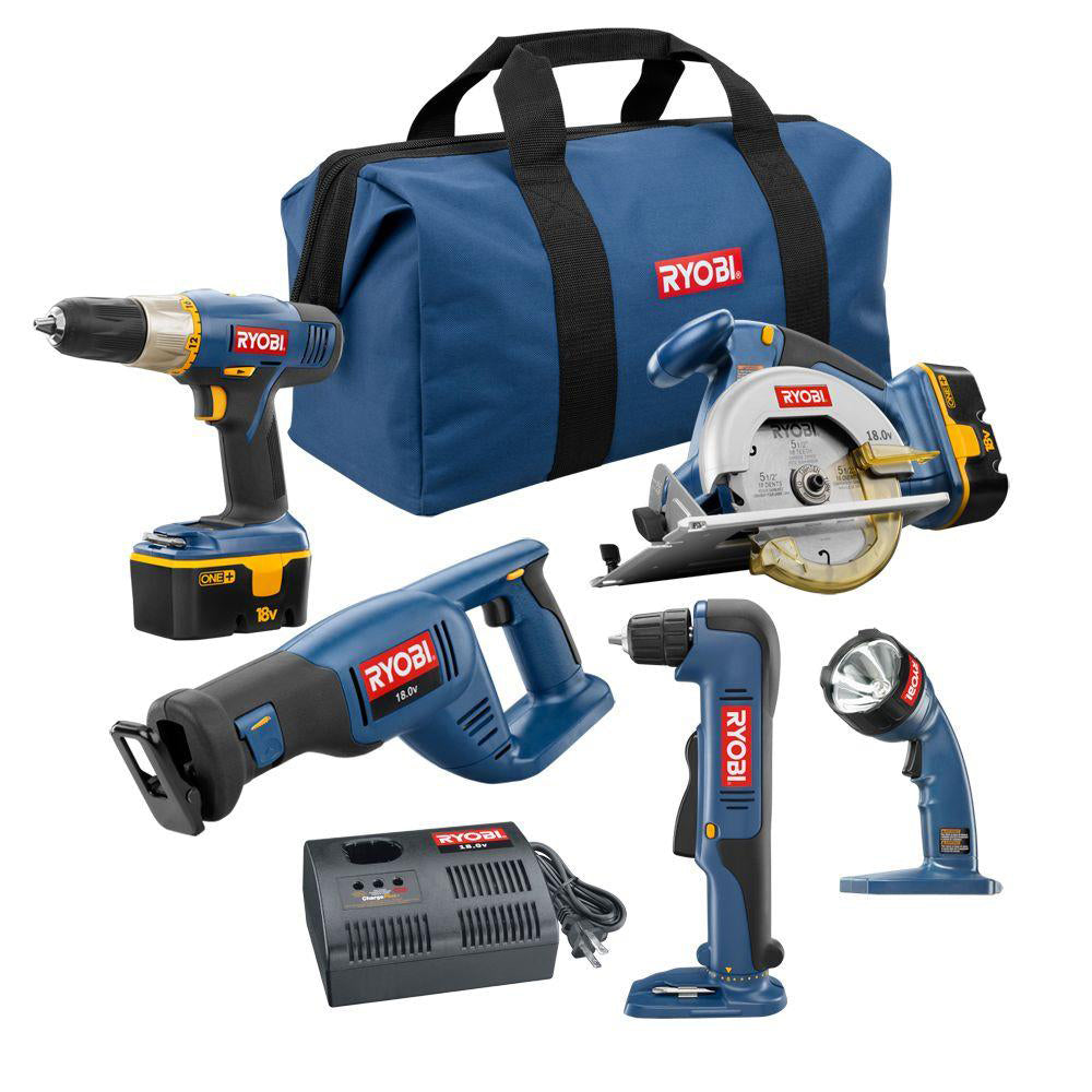 18V ONE+ Super Combo Kit (4-Tool) + Right Angle Drill