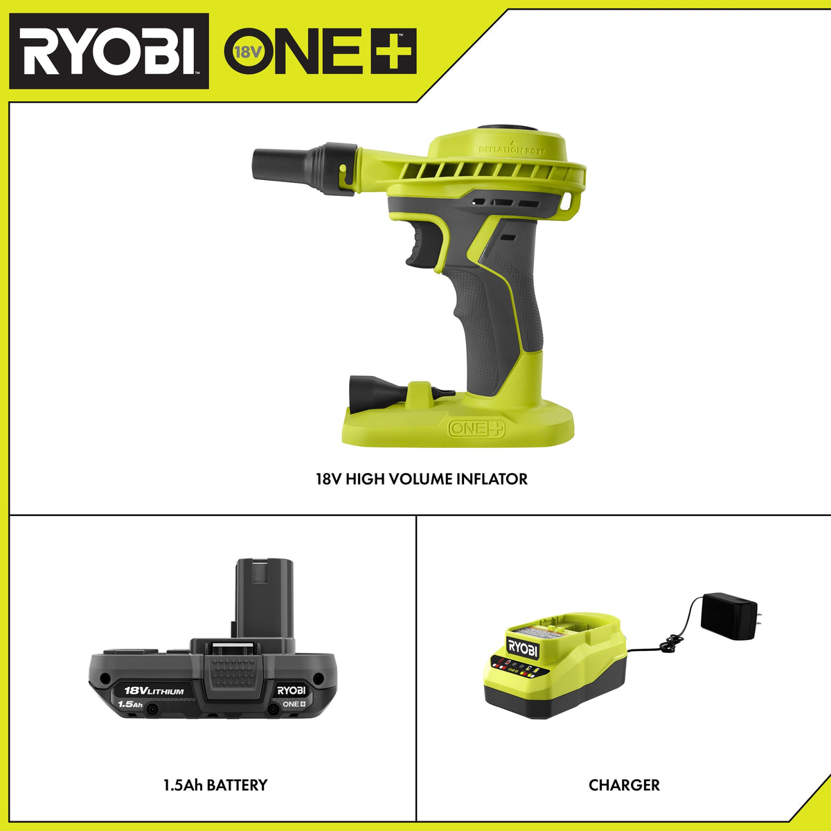 18V ONE+ High Volume Power Inflator Kit