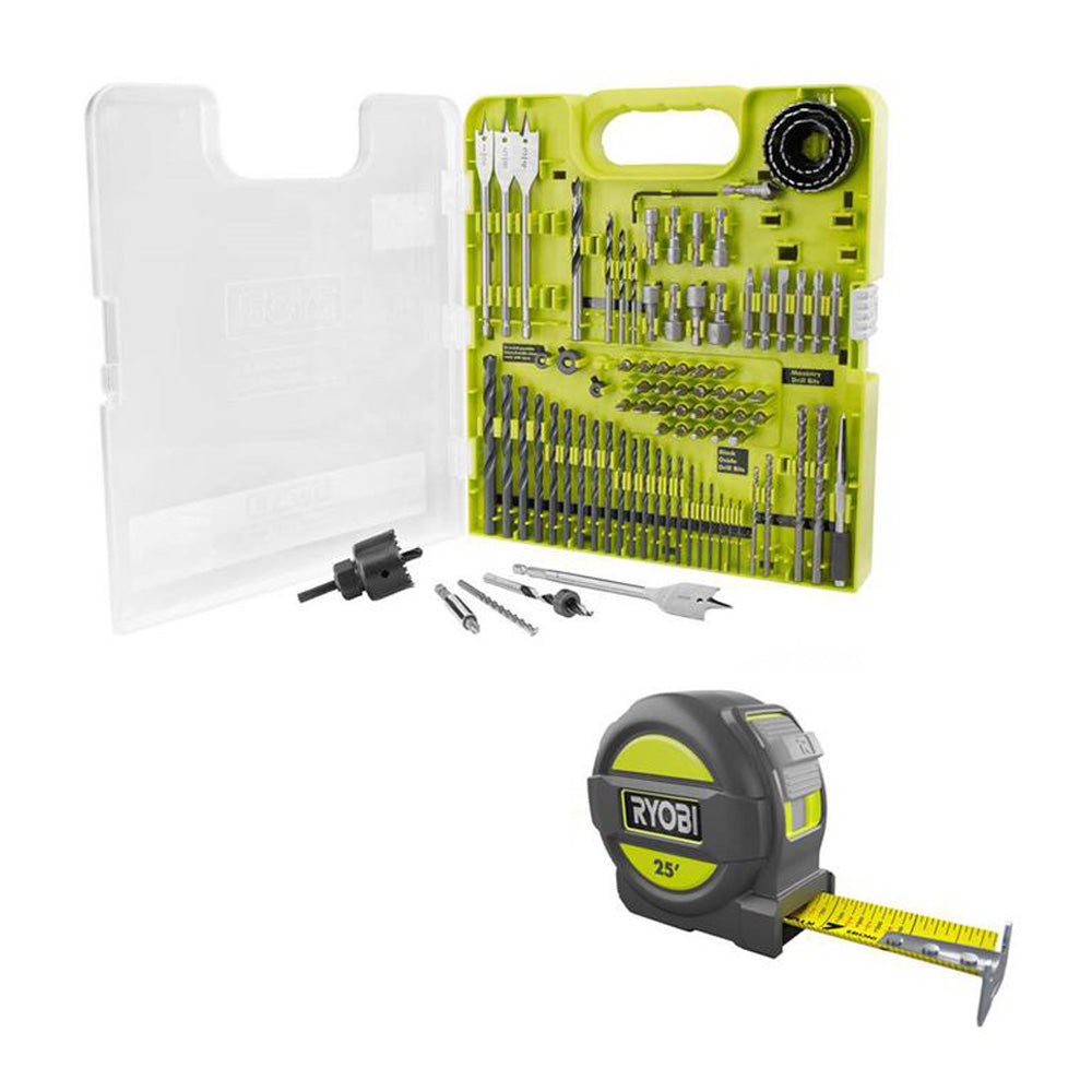 Multi-Material Drill and Drive Kit (90-Piece) with Bonus 25 FT. Tape Measure