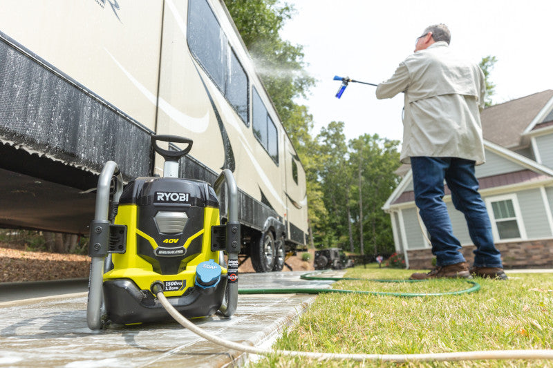 40V 1500 PSI 1.2 GPM Cordless Cold Water Electric Pressure Washer with (2) 5.0 Ah Batteries and Charger