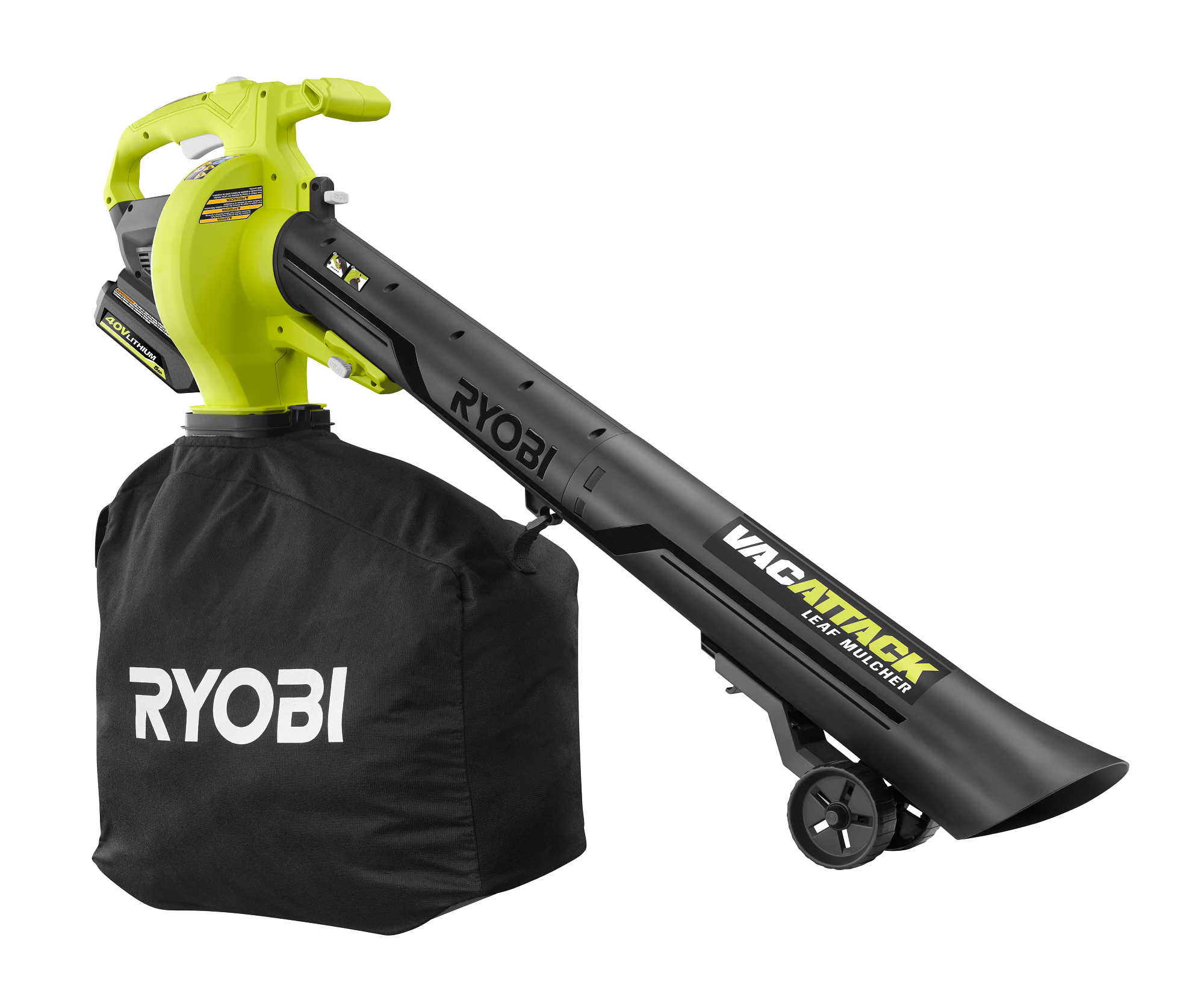 40V VAC ATTACK Leaf Vacuum/Mulcher Kit