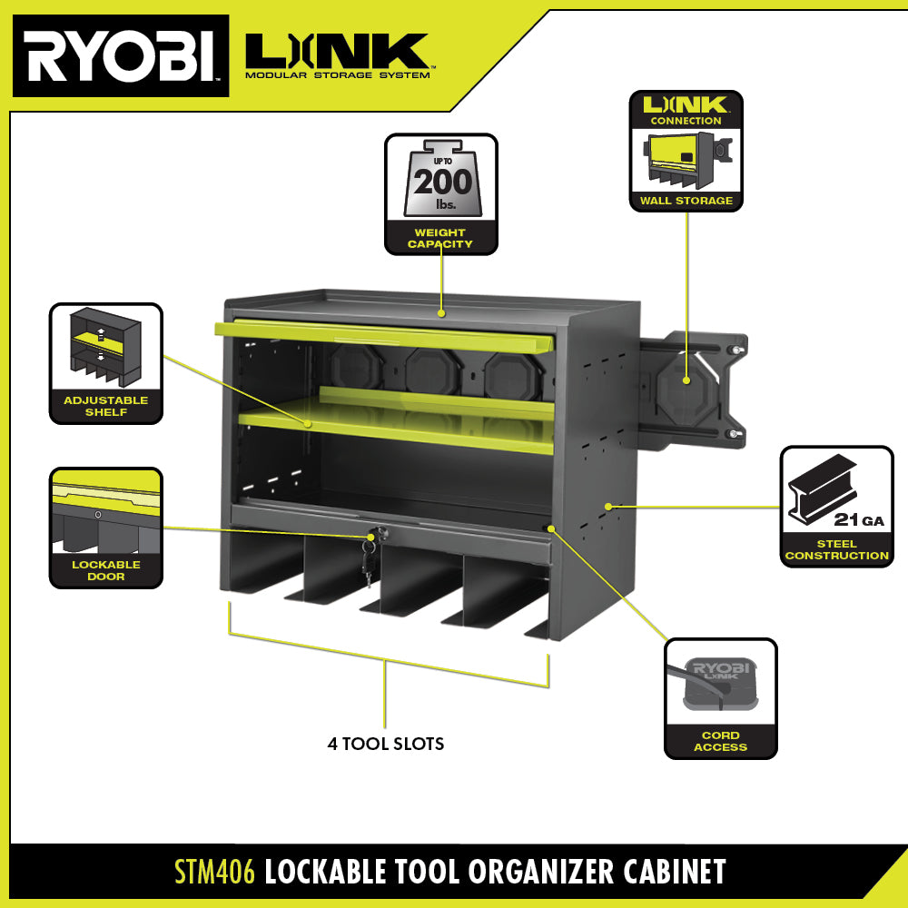 Lockable Tool Organizer Cabinet