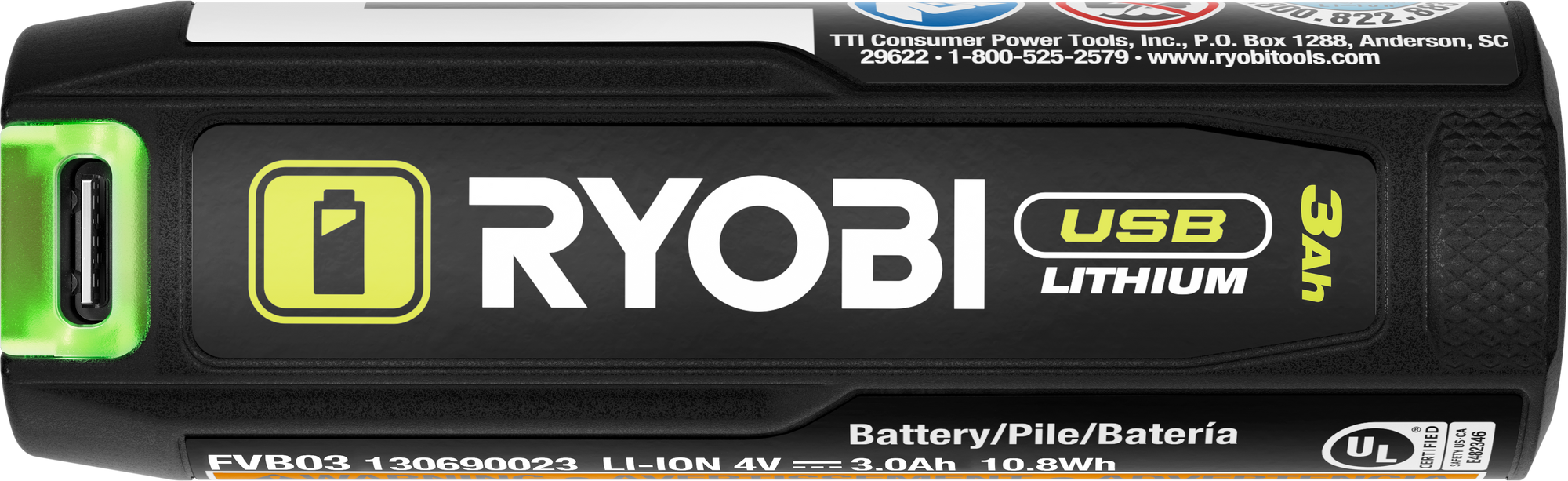 USB Lithium 3AH Lithium Rechargeable Battery