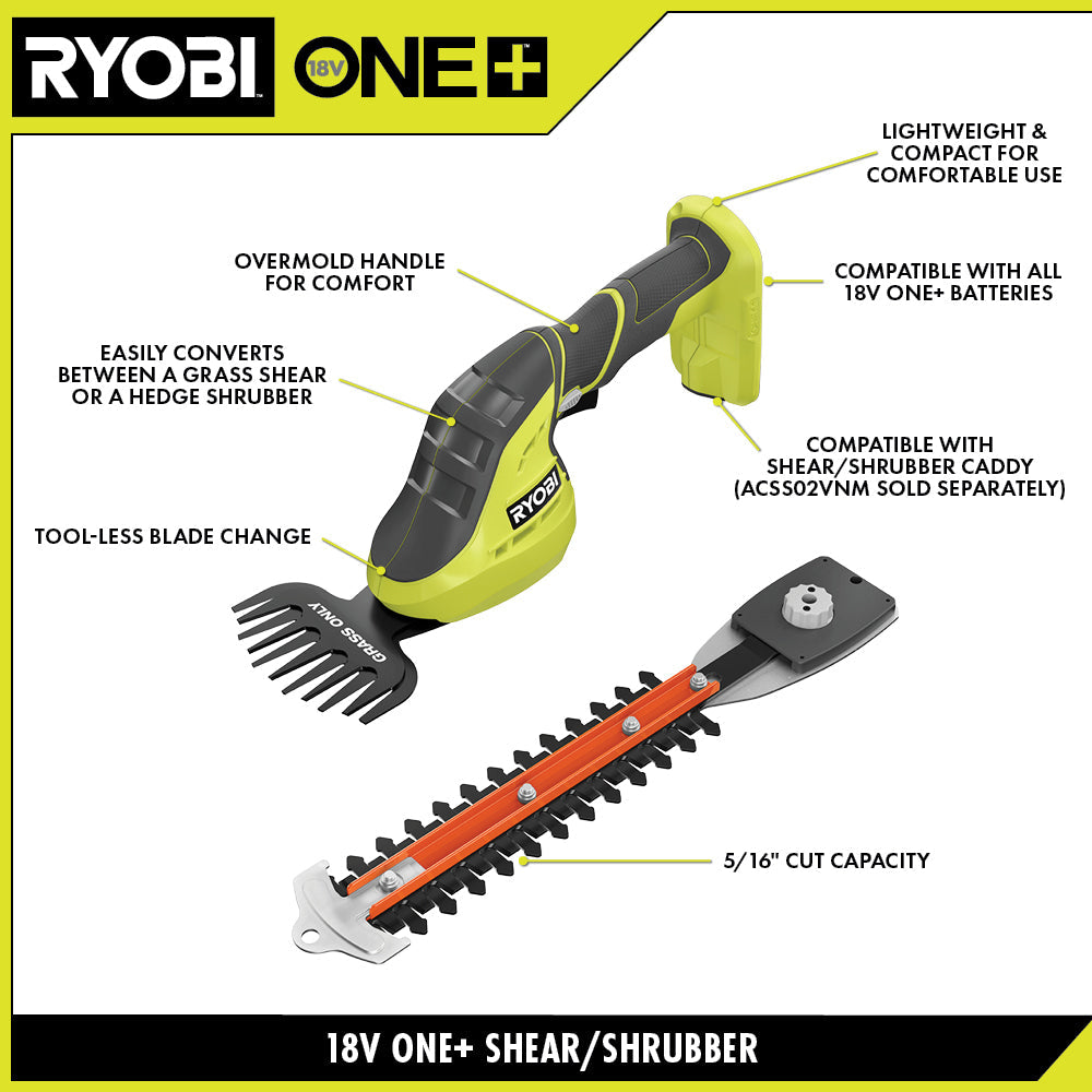 18V ONE+ 2-in-1 SHEAR SHRUBBER KIT
