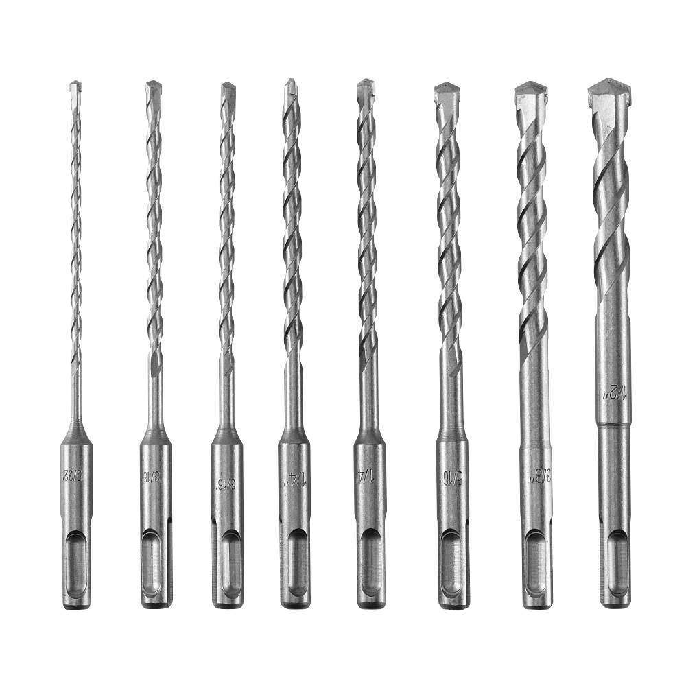 8 PC. SDS-Plus 6" 2-Cutter Drill Bit Set