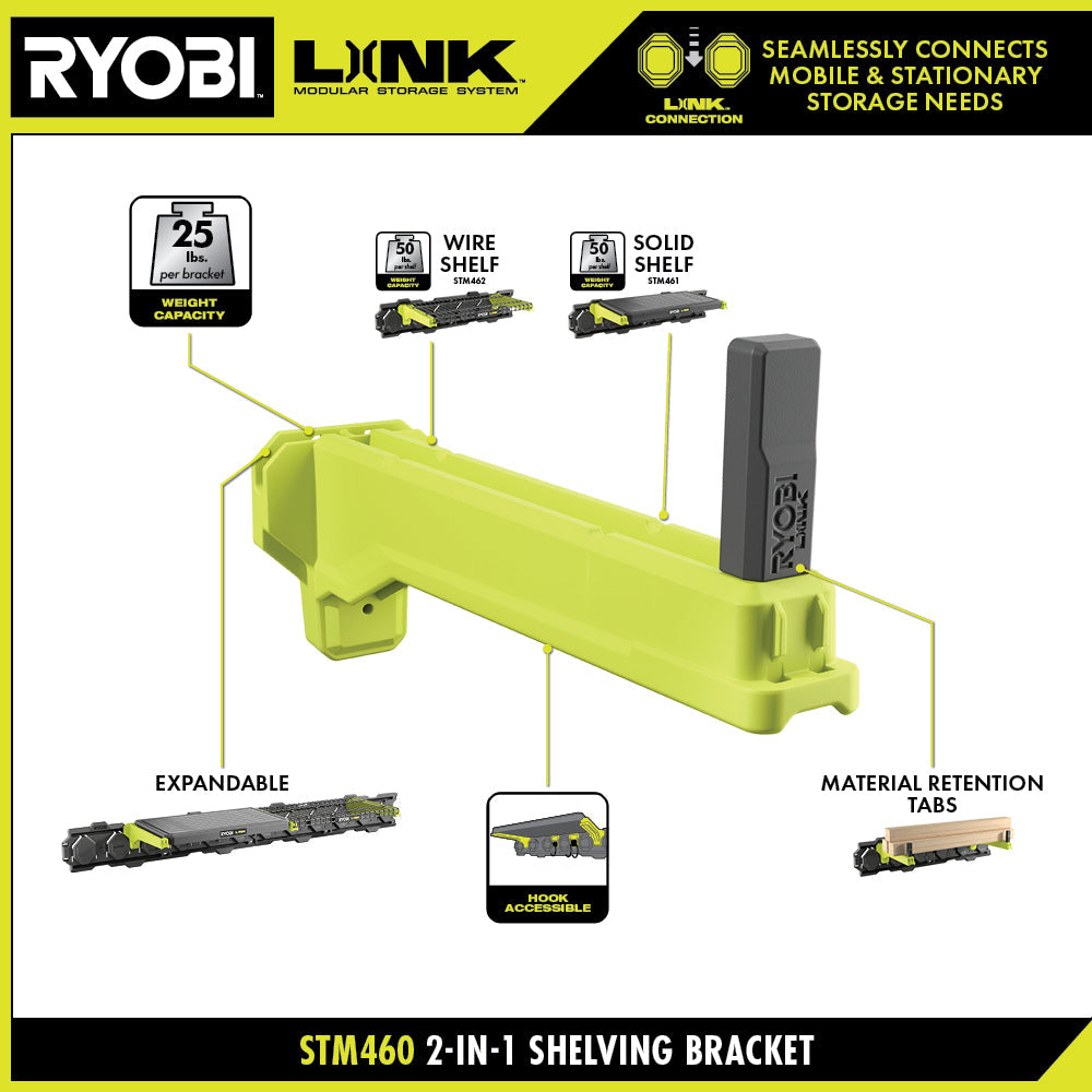 LINK 2-IN-1 Shelving Bracket