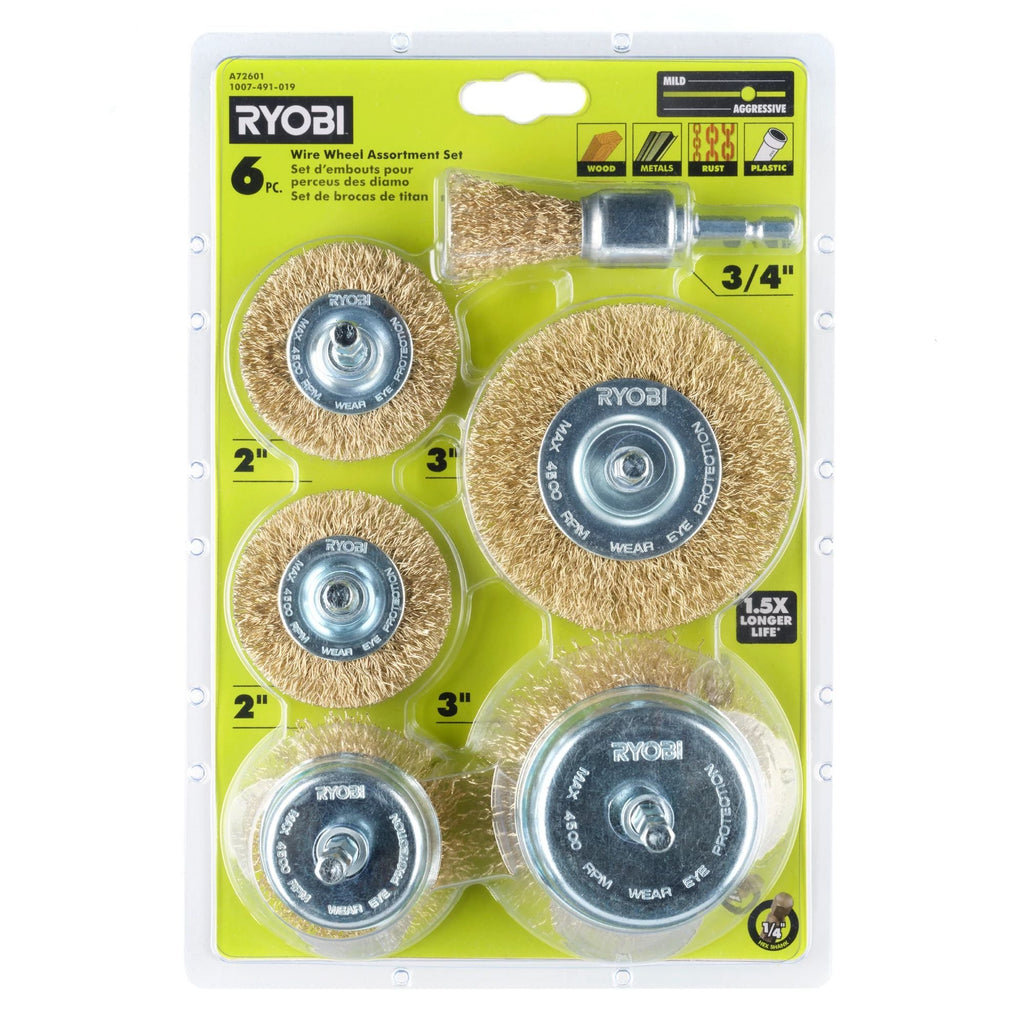 6 PC. Wire Wheel Assortment Set
