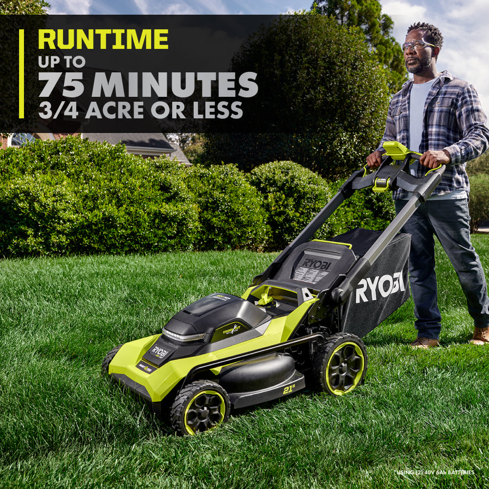 40V HP Brushless 21" Walk Behind Self-Propelled Lawn Mower w/ (2) 6.0Ah Batteries and Charger
