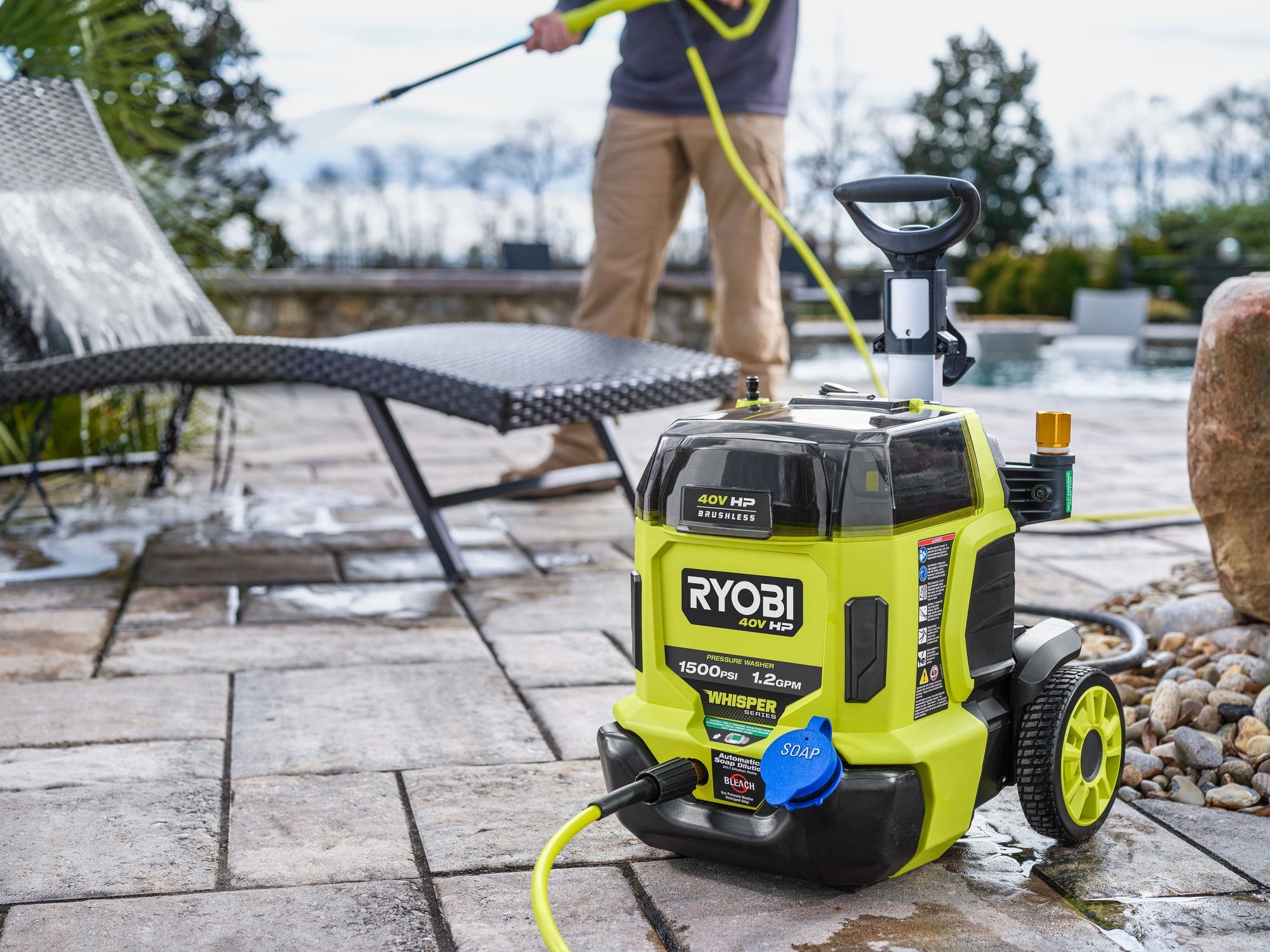 40V HP Brushless WHISPER SERIES 1500 PSI 1.2 GPM Pressure Washer