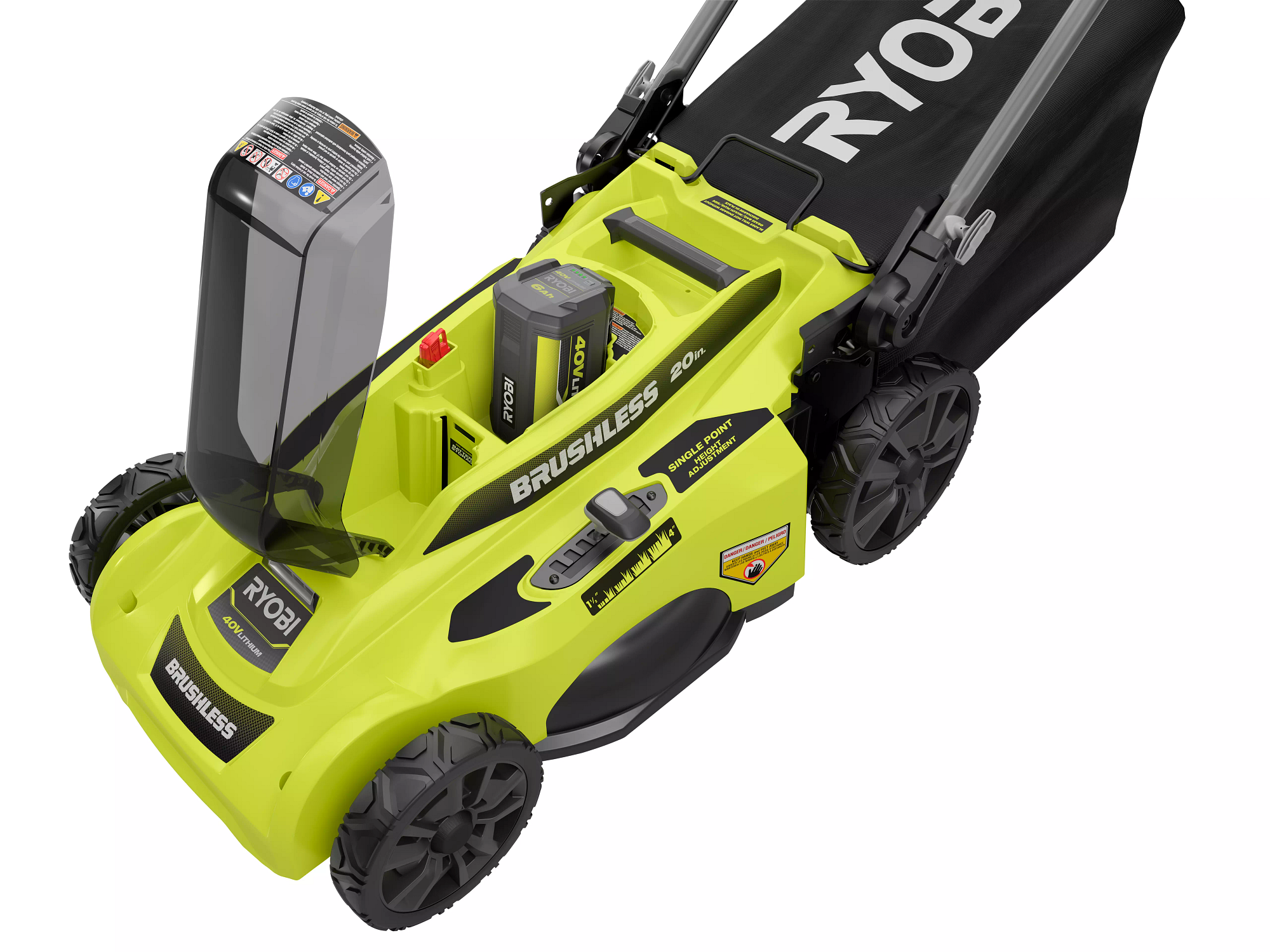 40V Brushless 20" Push Lawn Mower Kit