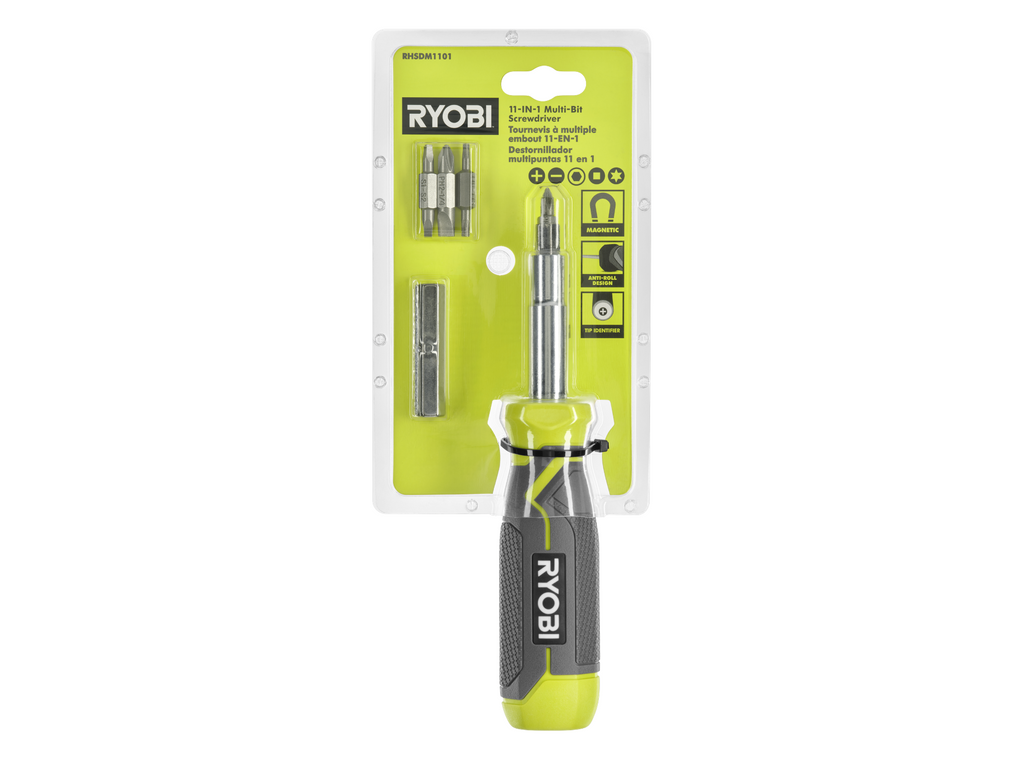 11-in-1 Multi-bit Screwdriver with Cushion Grip Handle