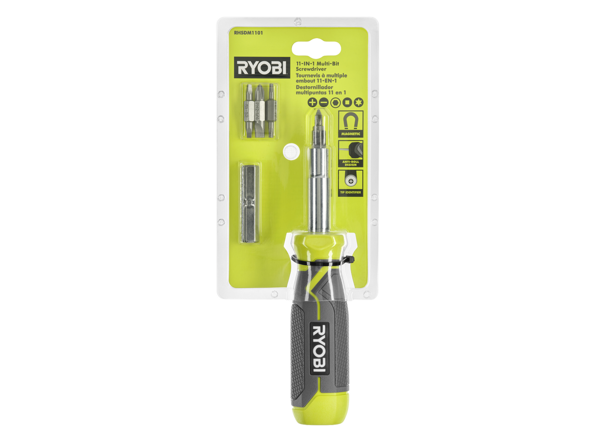 11-in-1 Multi-bit Screwdriver with Cushion Grip Handle