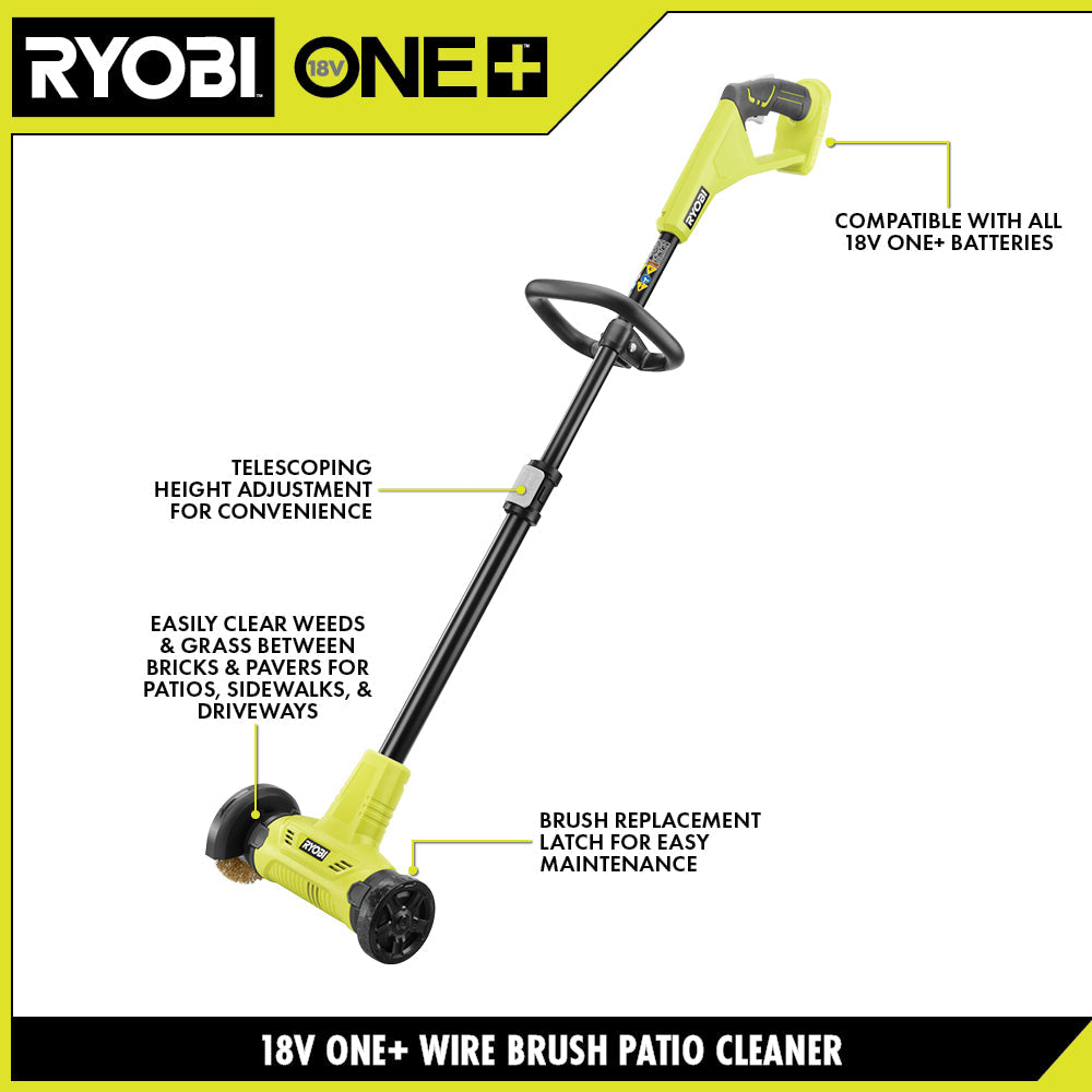18V ONE+ Outdoor Patio Cleaner - Wire Brush Kit