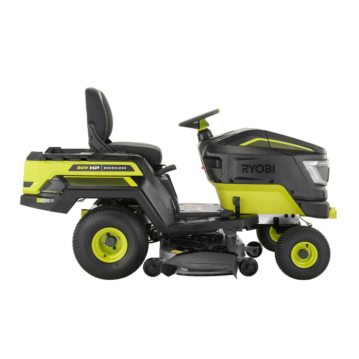 80V HP Brushless 46" Battery Cordless Electric Riding Lawn Tractor Kit