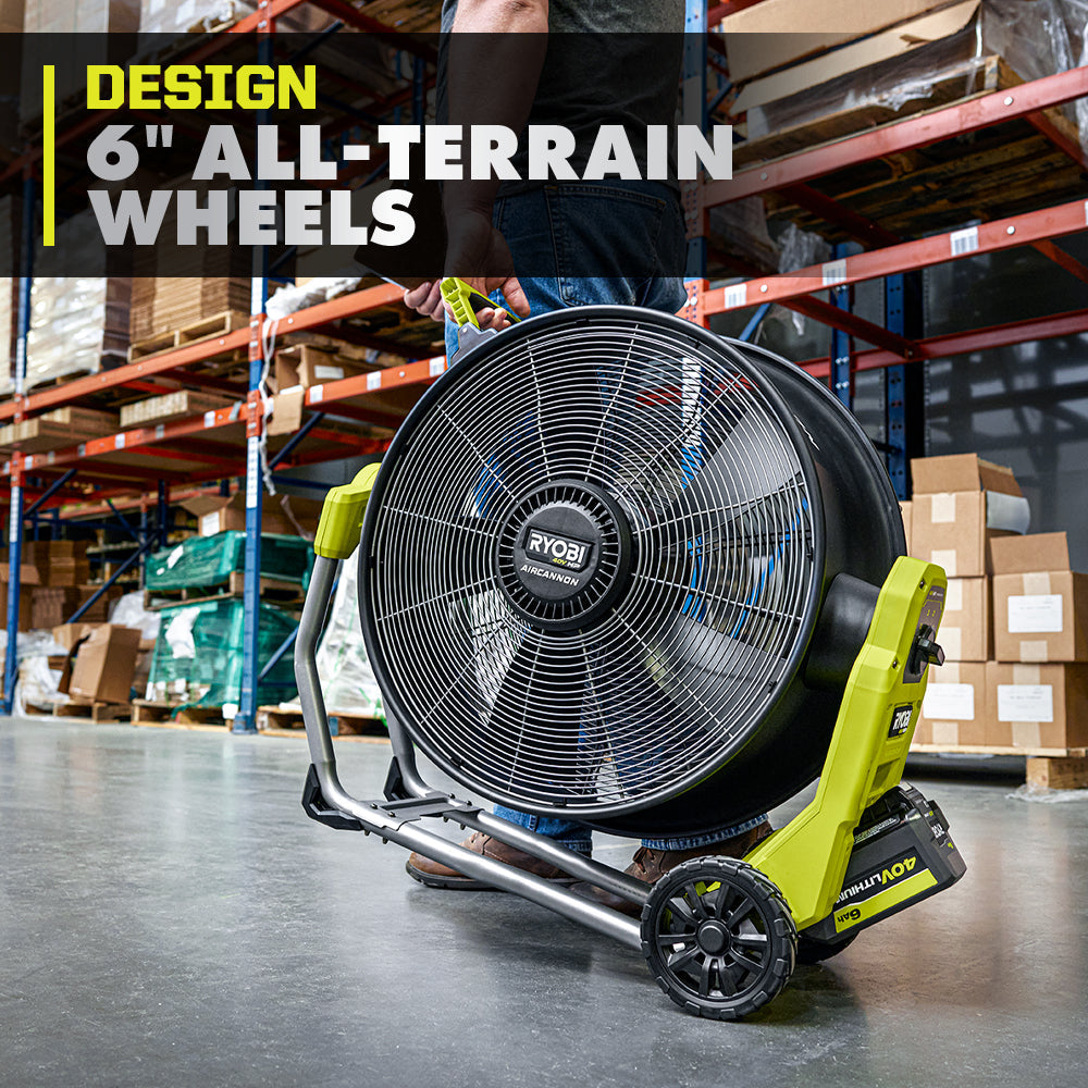 40V HP Brushless Hybrid WHISPER SERIES 20" Air Cannon Fan