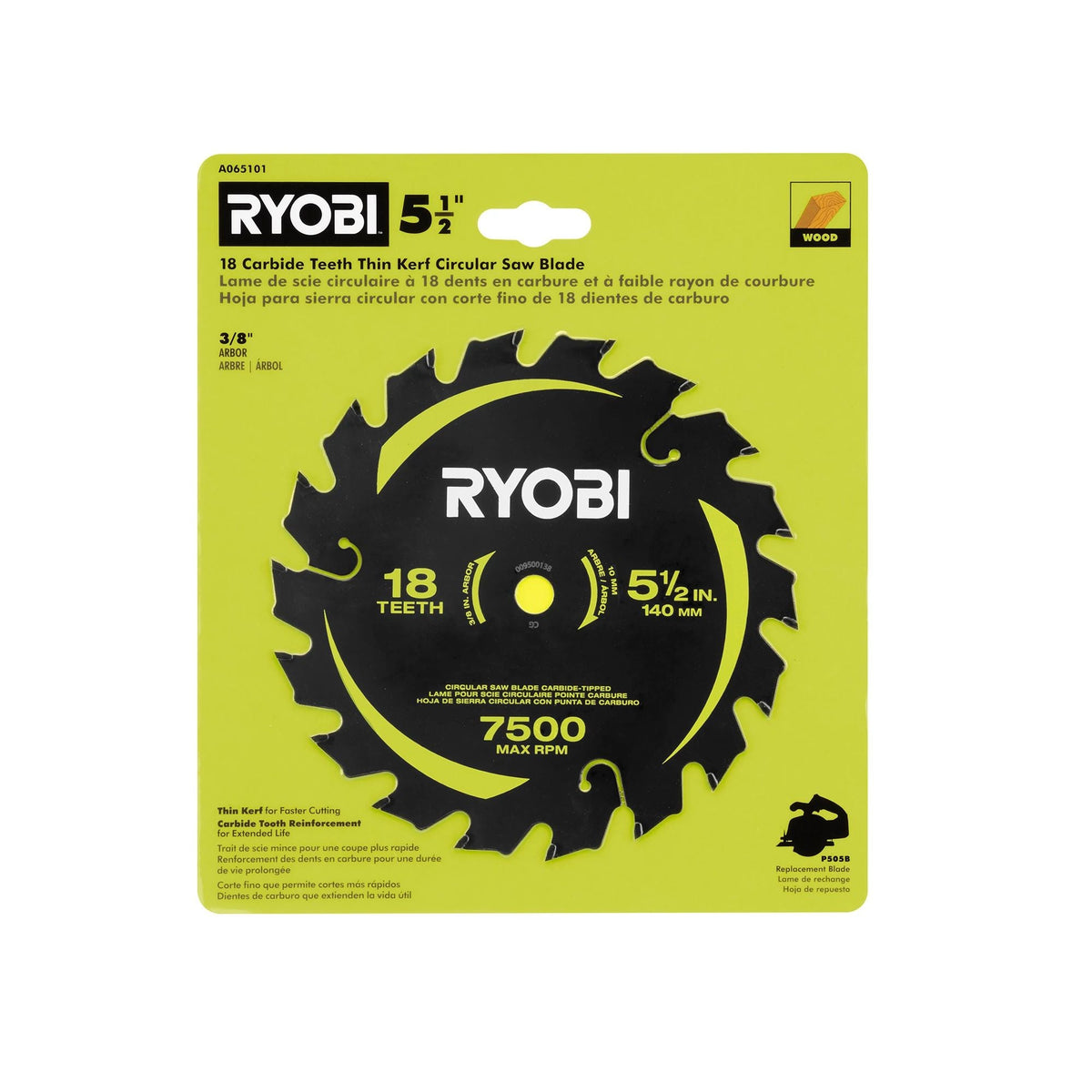 5-1/2" 18 Carbide Teeth Thin Kerf Circular Saw Blade