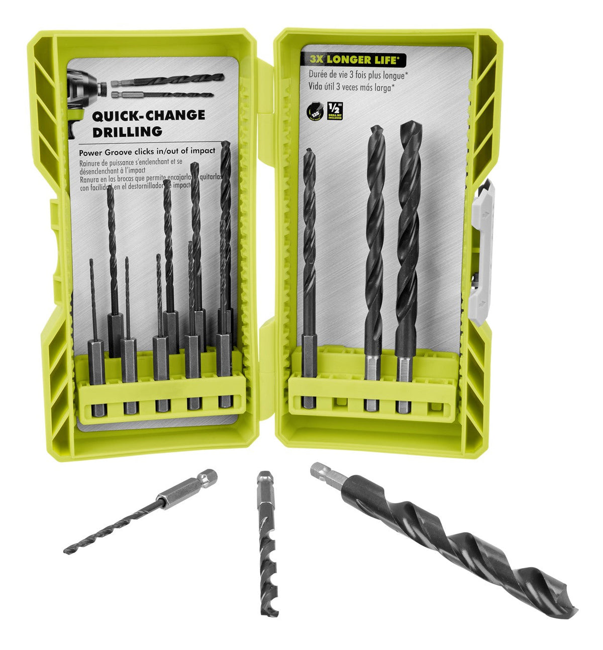 15 PC. Black Oxide Hex Shank Drill Bits