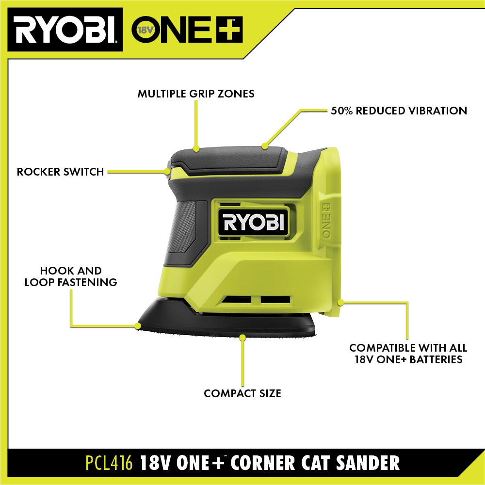 18V ONE+ Corner Cat Finish Sander Kit