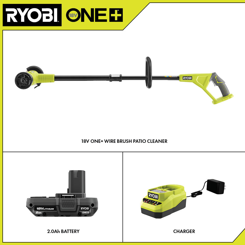 18V ONE+ Outdoor Patio Cleaner - Wire Brush Kit