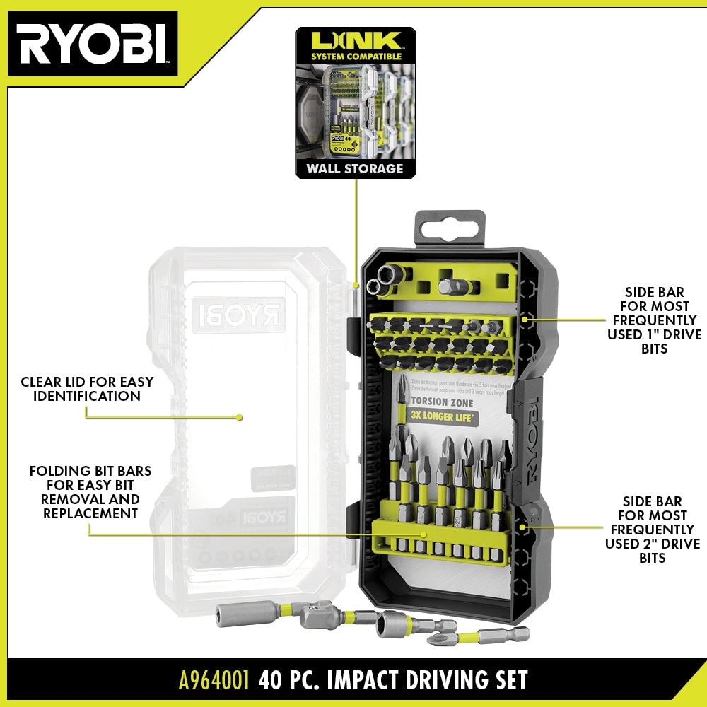40 PC. Impact Rated Driving Set