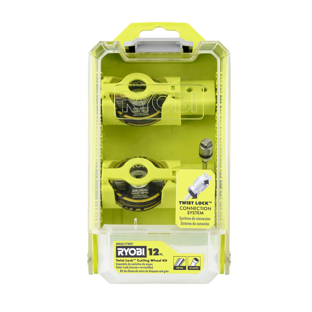 RYOBI 12PC. Twist Lock Cutting Wheel Kit
