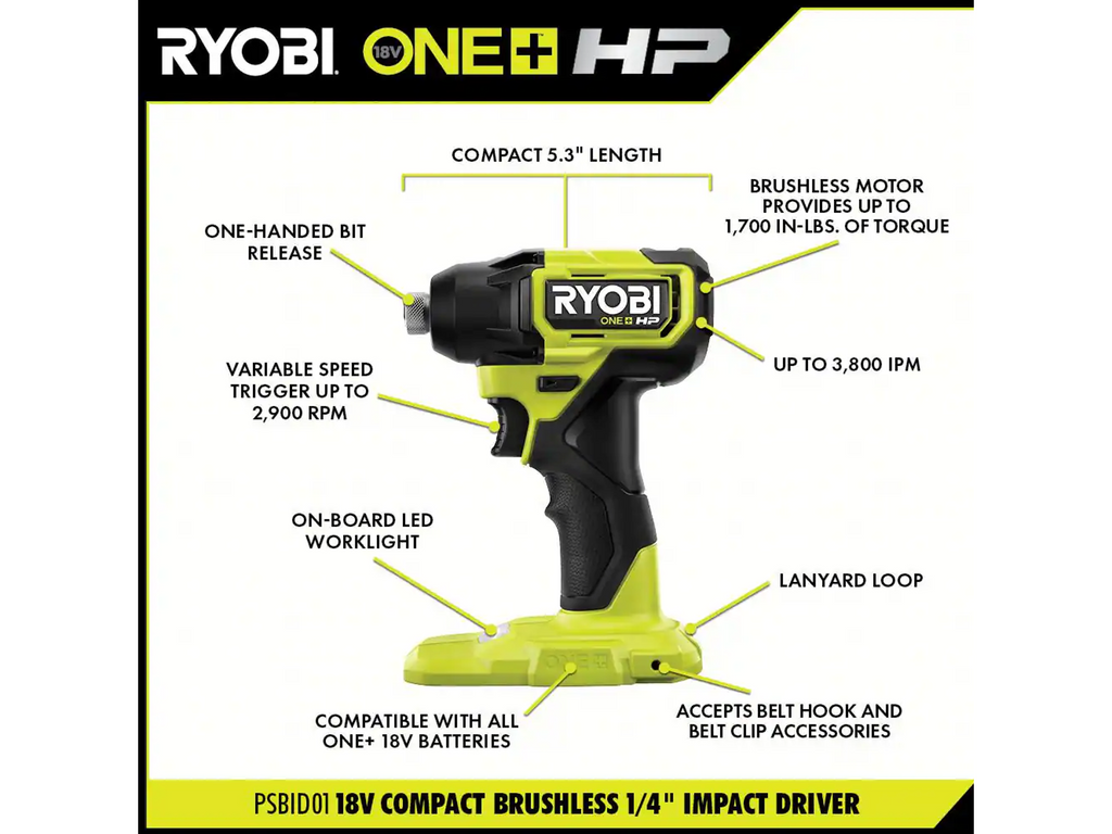 18V ONE+ HP Compact Brushless 4-Tool Combo Kit