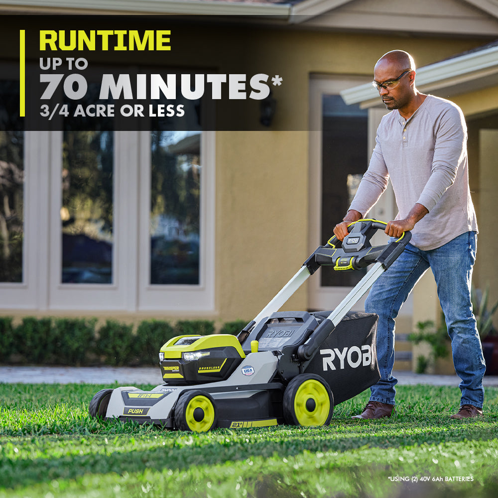 40V HP Brushless 21" Multi-Blade Push Mower Kit
