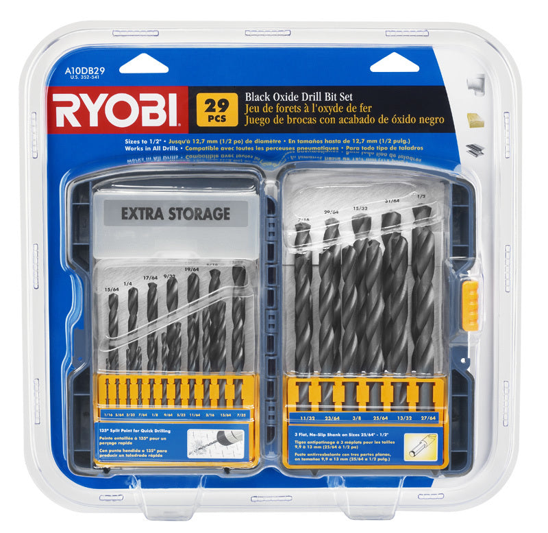 29 PC. Black Oxide Drill Bit Set