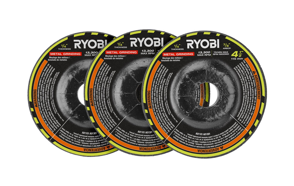 3 PC.  4-1/2" Metal Grinding Wheel Set