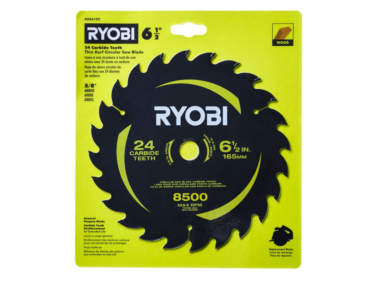 6-1/2" 24 Carbide Teeth Thin Kerf Circular Saw Blade