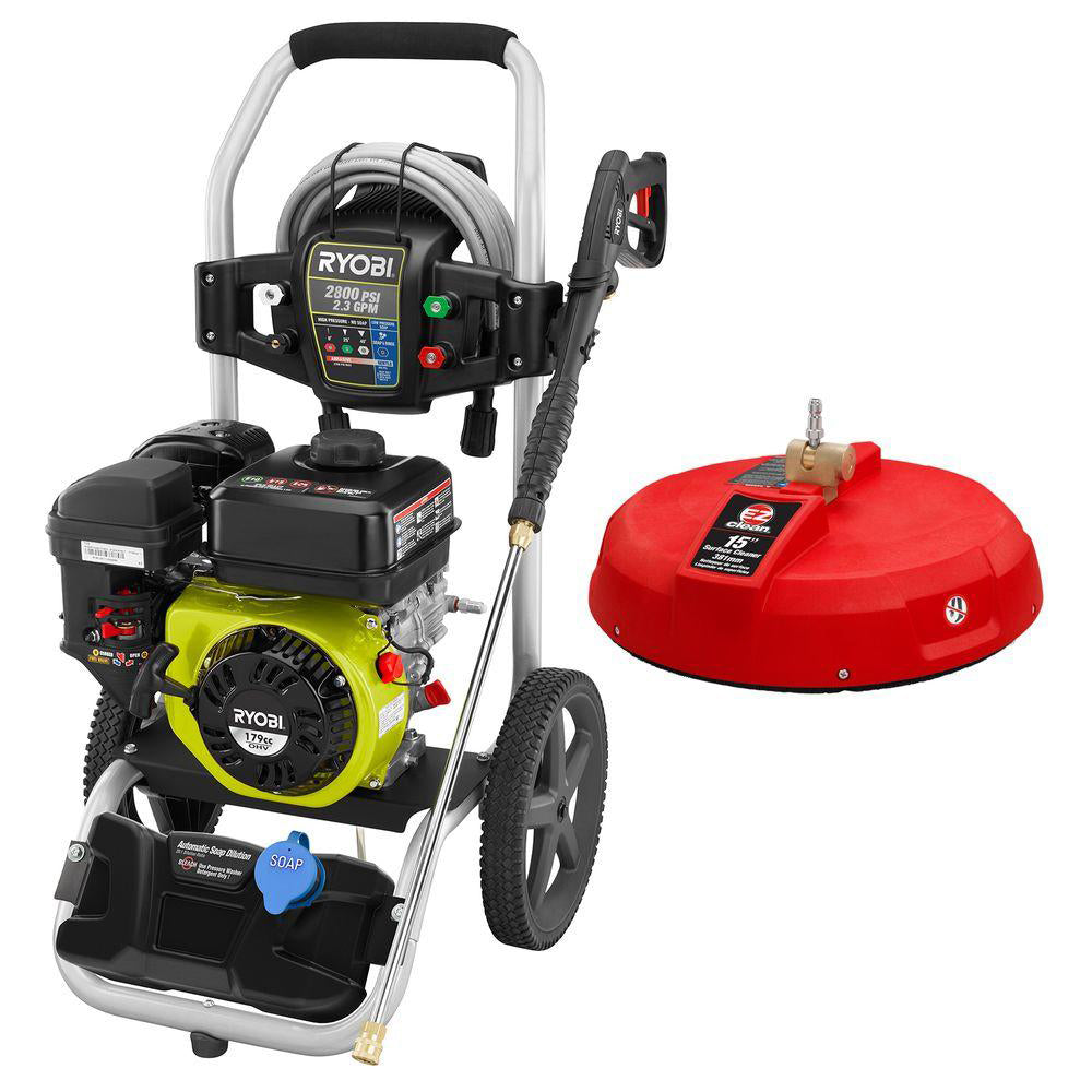 2800-PSI 2.3-GPM 179 cc Gas Pressure Washer with Idle Down and 15" Surface Cleaner