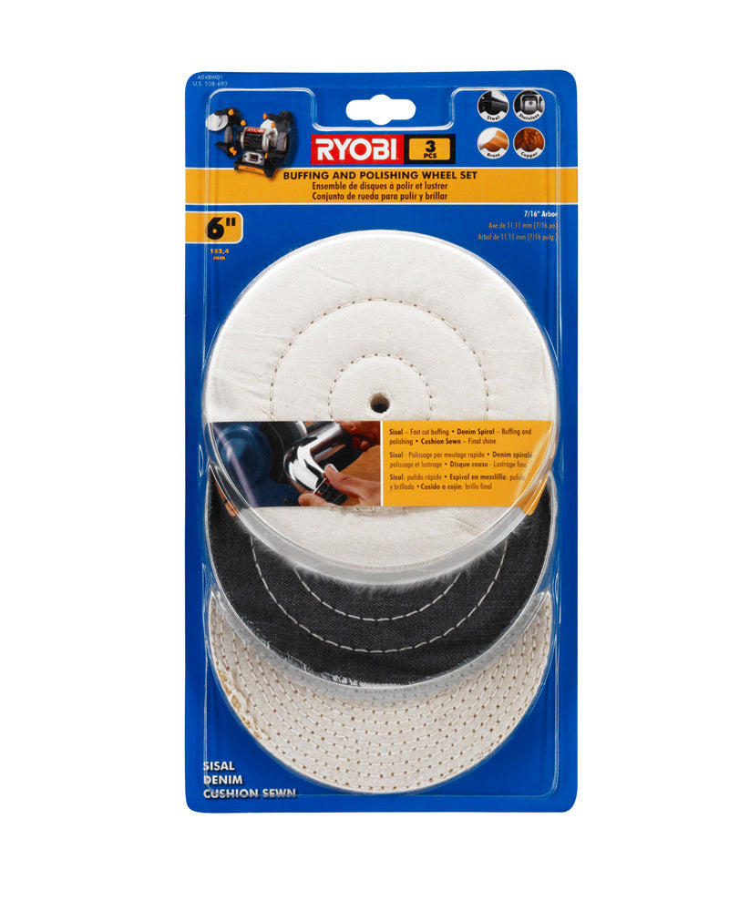 6" Buffing Wheel Set