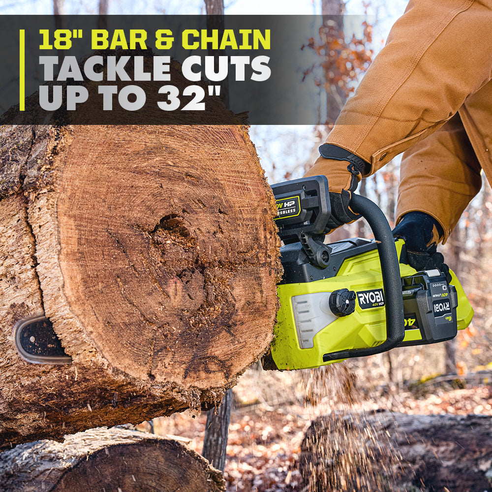 40V HP Brushless 18" Chainsaw Kit