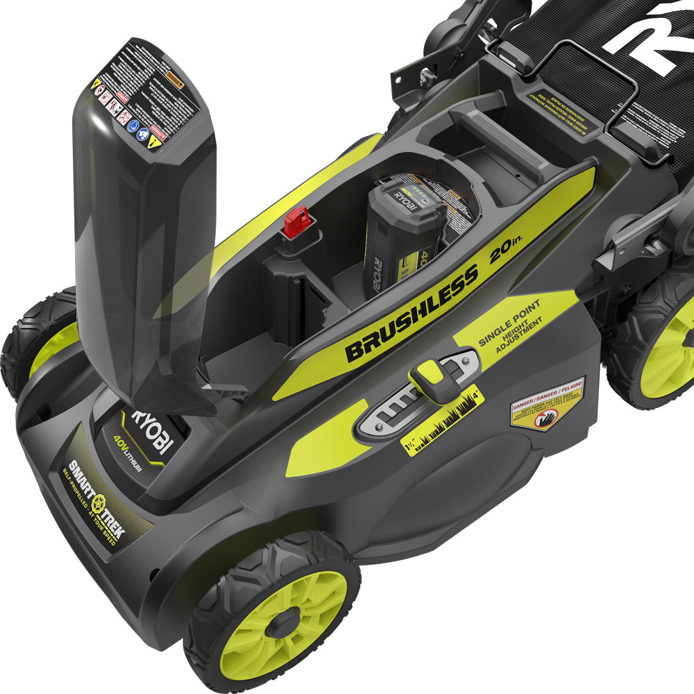 40V 20" BRUSHLESS SMART TREK Self-Propelled Mower WITH 6AH BATTERY & CHARGER