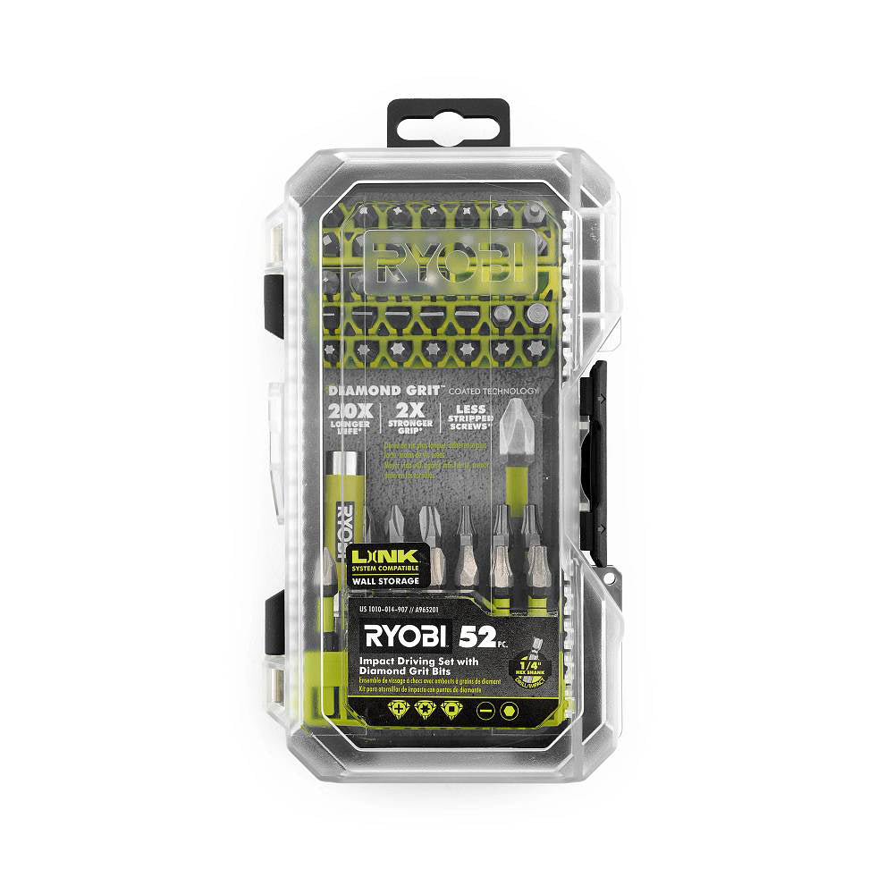 52 PC. Impact Driving Set with DIAMOND GRIT Bits
