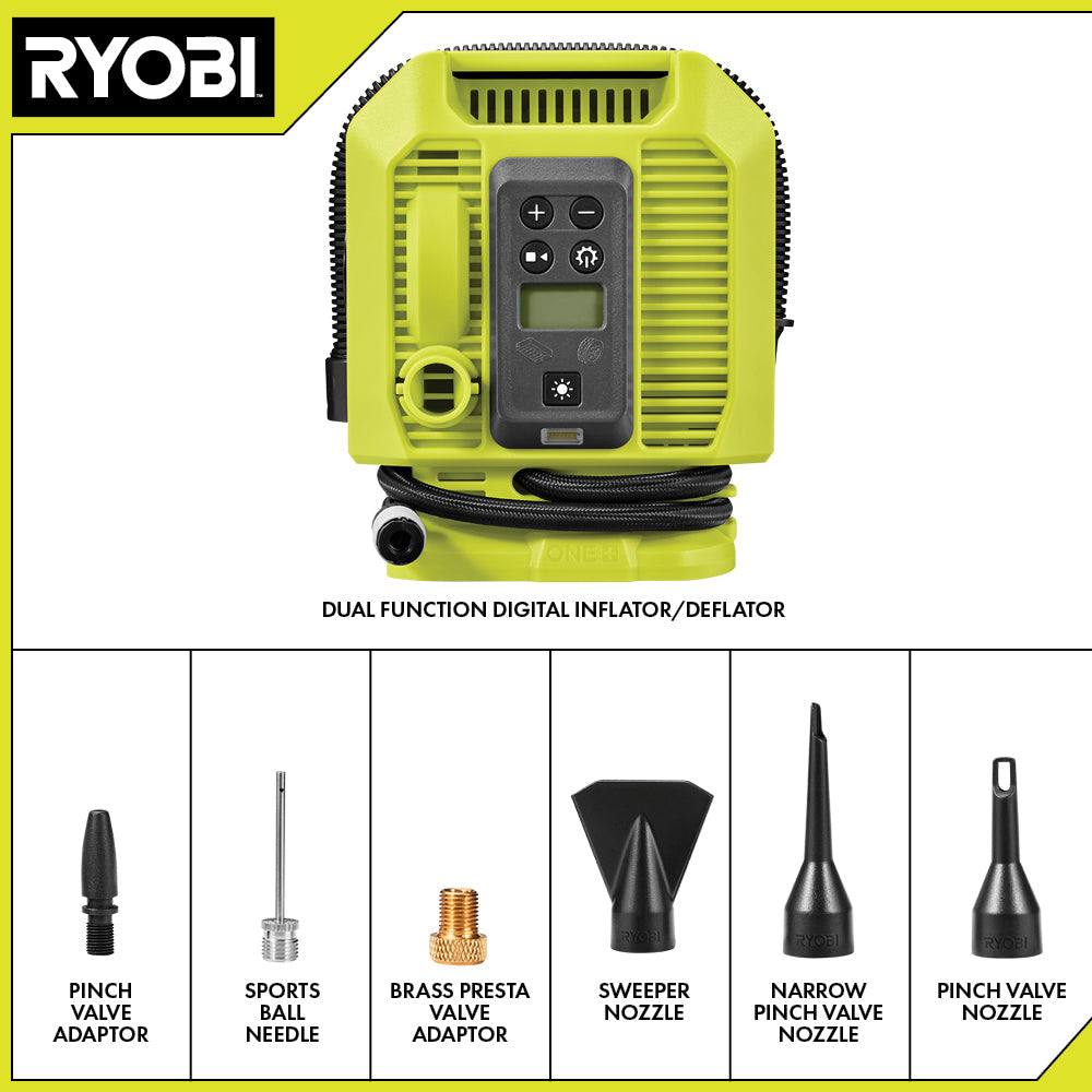 18V ONE+ Dual Function Digital Inflator/Deflator