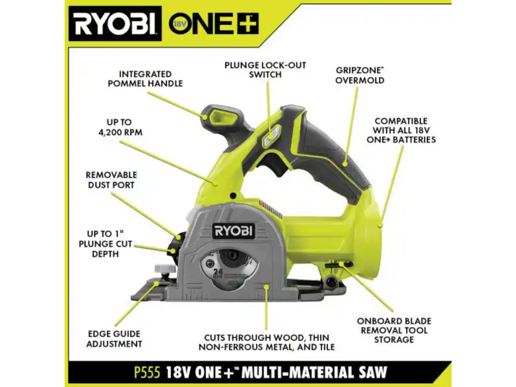 18V ONE+ Multi-Material Saw Kit with (1) 1.5 Ah Battery and Charger